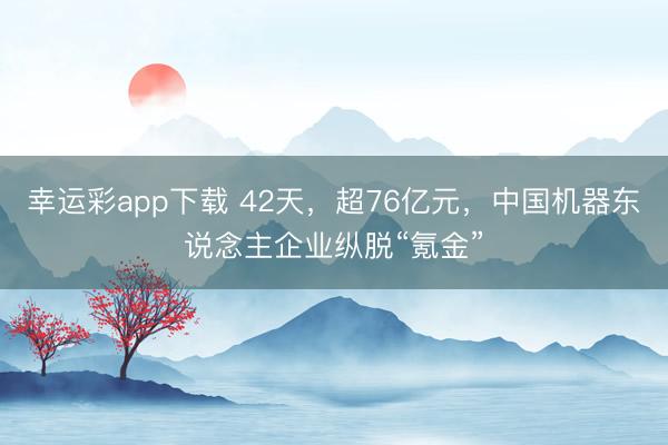 幸运彩app下载 42天，超76亿元，中国机器东说念主企业纵脱“氪金”