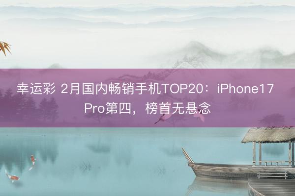 幸运彩 2月国内畅销手机TOP20：iPhone17 Pro第四，榜首无悬念