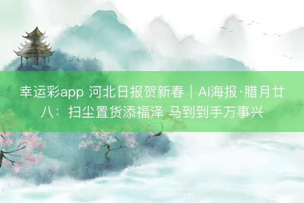 幸运彩app 河北日报贺新春｜AI海报·腊月廿八：扫尘置货添福泽 马到到手万事兴
