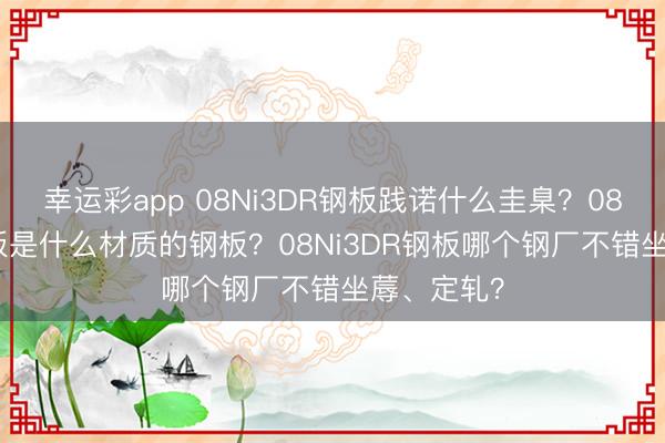 幸运彩app 08Ni3DR钢板践诺什么圭臬？08Ni3DR钢板是什么材质的钢板？08Ni3DR钢板哪个钢厂不错坐蓐、定轧？