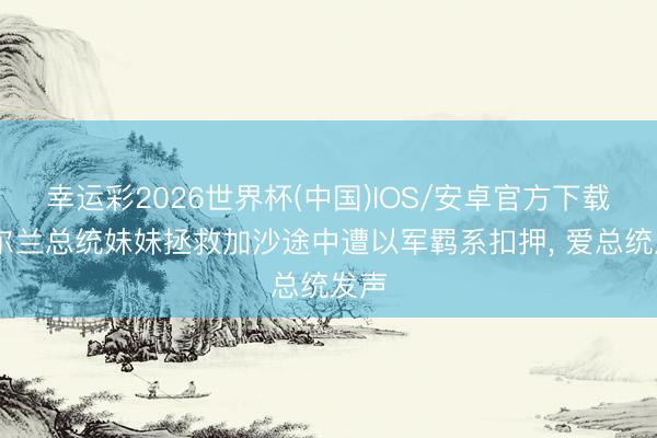 幸运彩2026世界杯(中国)IOS/安卓官方下载 爱尔兰总统妹妹拯救加沙途中遭以军羁系扣押, 爱总统发声